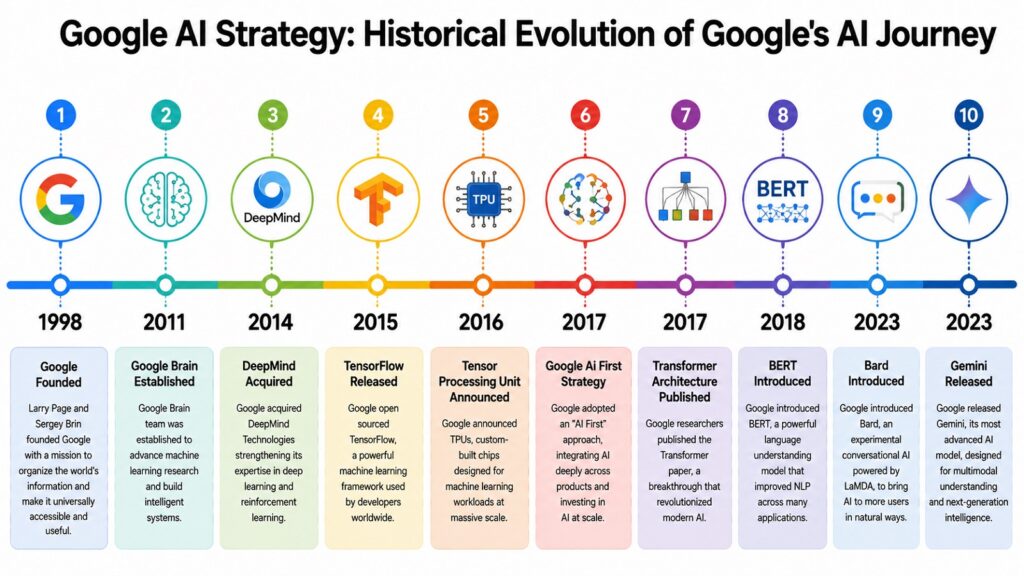 Google AI Strategy -- Historical Evolution of Google's AI Journey