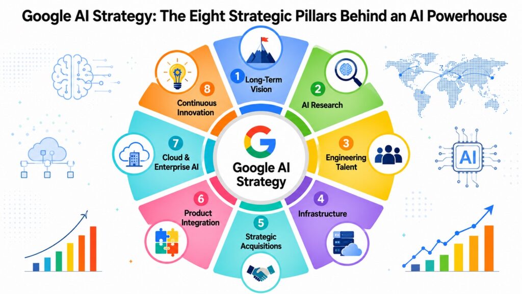 Google AI Strategy -- The Eight Strategic Pillars Behind an AI Powerhouse