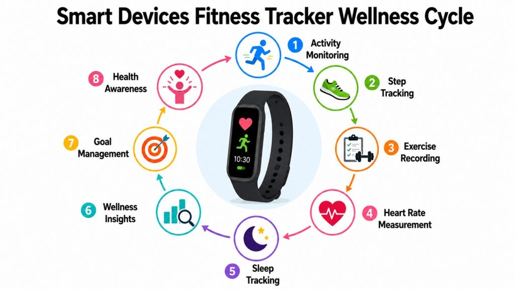Smart Devices Fitness Tracker Wellness Cycle