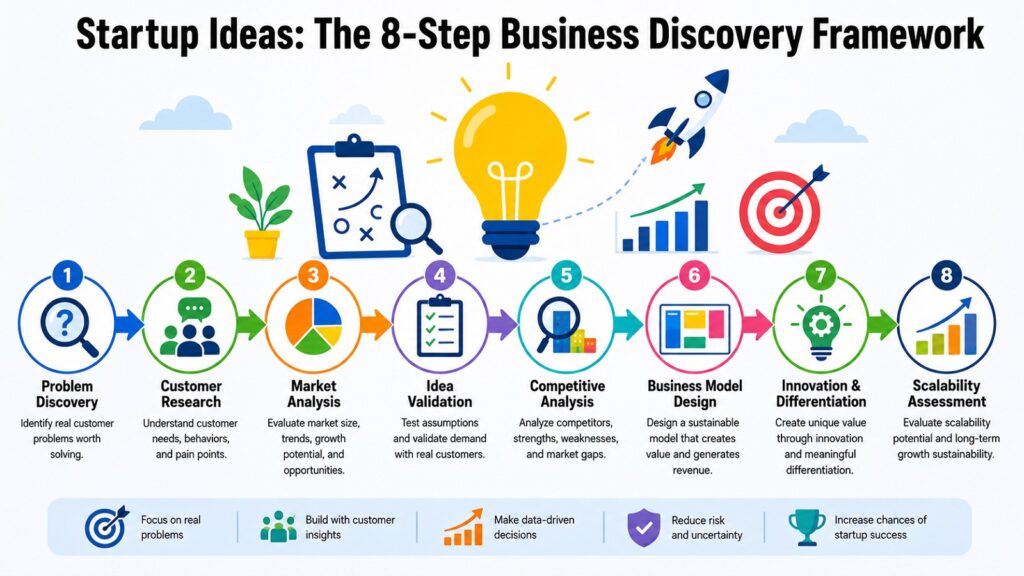 Startup Ideas -- The 8-Step Business Discovery Framework