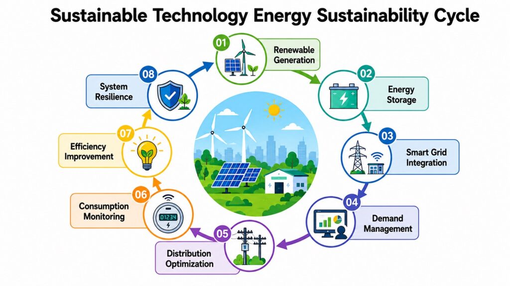 Sustainable Technology Energy Sustainability Cycle
