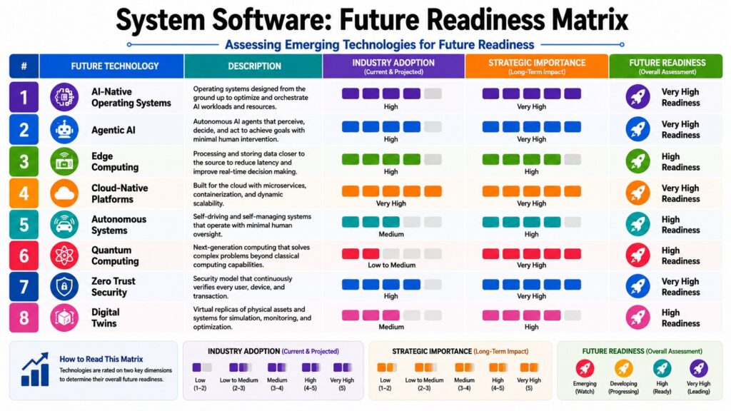 System Software -- Future Readiness Matrix