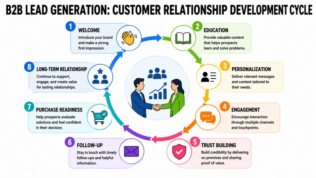 B2B Lead Generation -- Customer Relationship Development Cycle