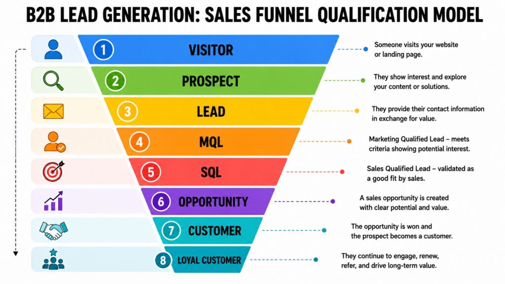 B2B Lead Generation -- Sales Funnel Qualification Model