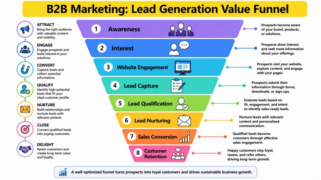 B2B Marketing -- Lead Generation Value Funnel