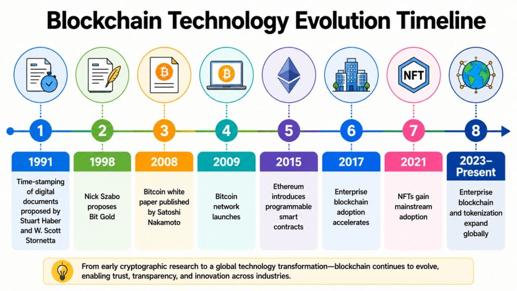 Blockchain Technology Evolution Timeline