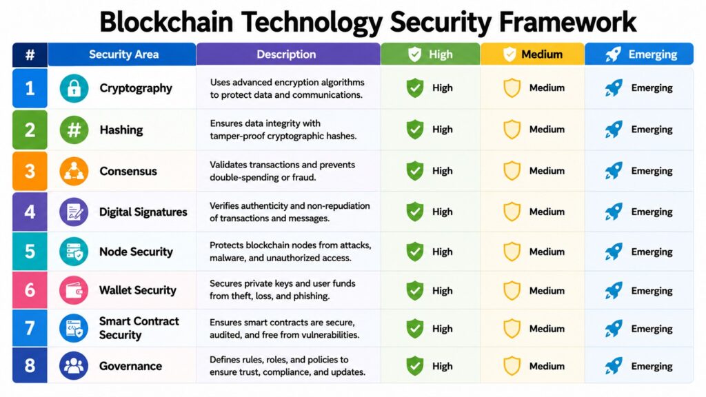 Blockchain Technology Security Framework