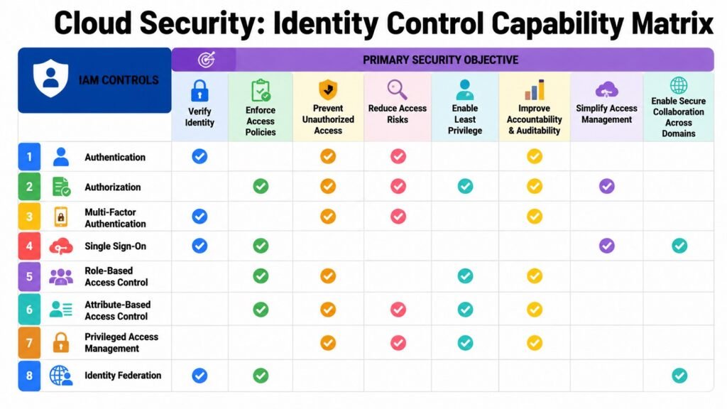 Cloud Security -- Identity Control Capability Matrix