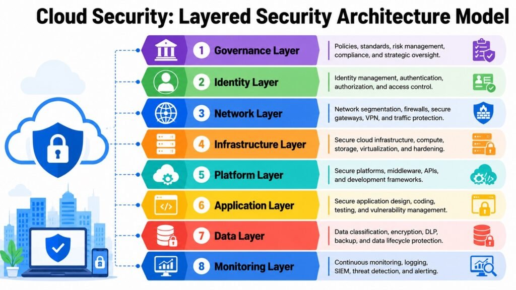 Cloud Security -- Layered Security Architecture Model