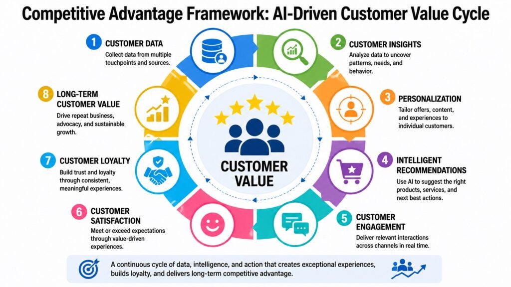 Competitive Advantage Framework -- AI-Driven Customer Value Cycle