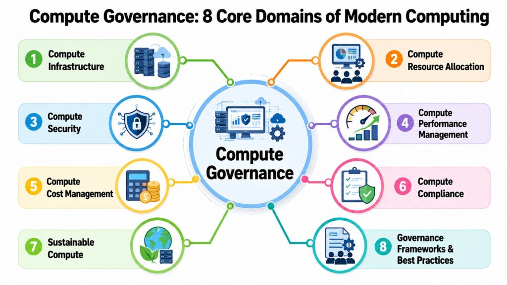 Compute Governance -- 8 Core Domains of Modern Computing