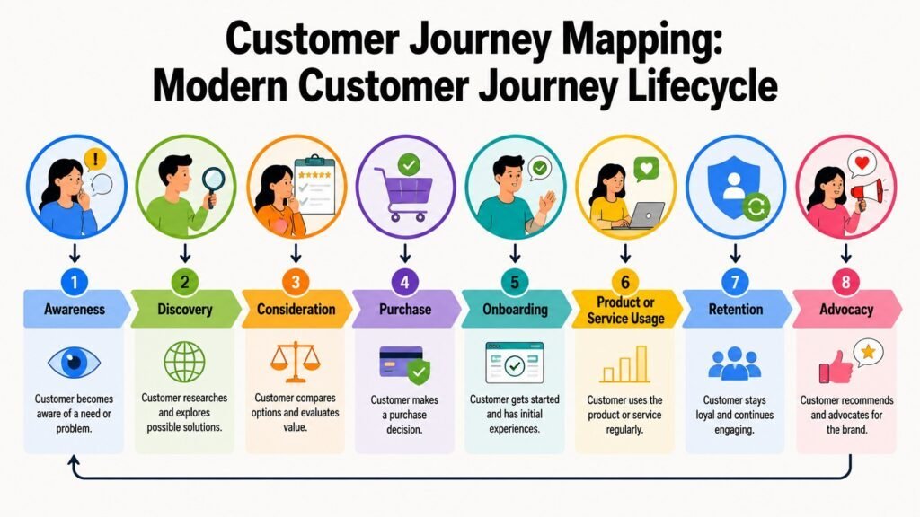 Customer Journey Mapping -- Modern Customer Journey Lifecycle