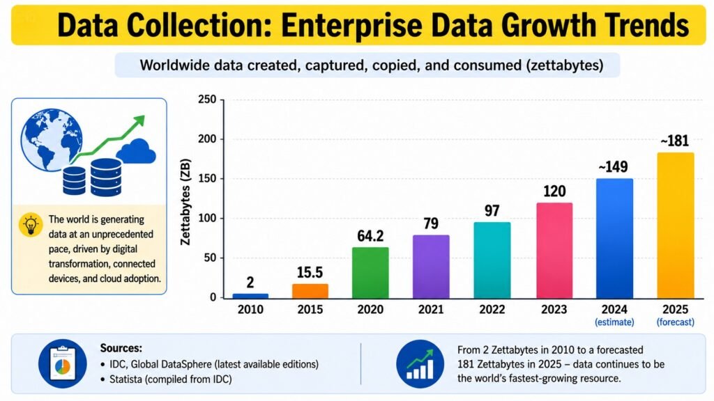 Data Collection -- Enterprise Data Growth Trends