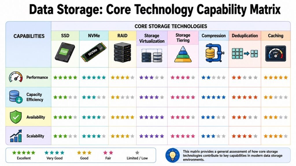 Data Storage -- Core Technology Capability Matrix