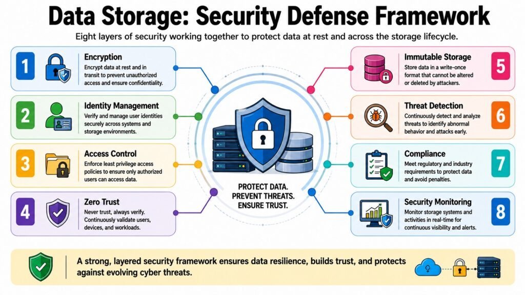 Data Storage -- Security Defense Framework