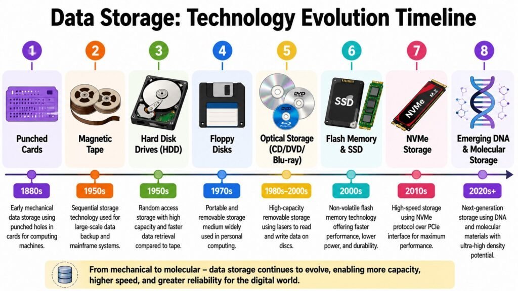 Data Storage -- Technology Evolution Timeline