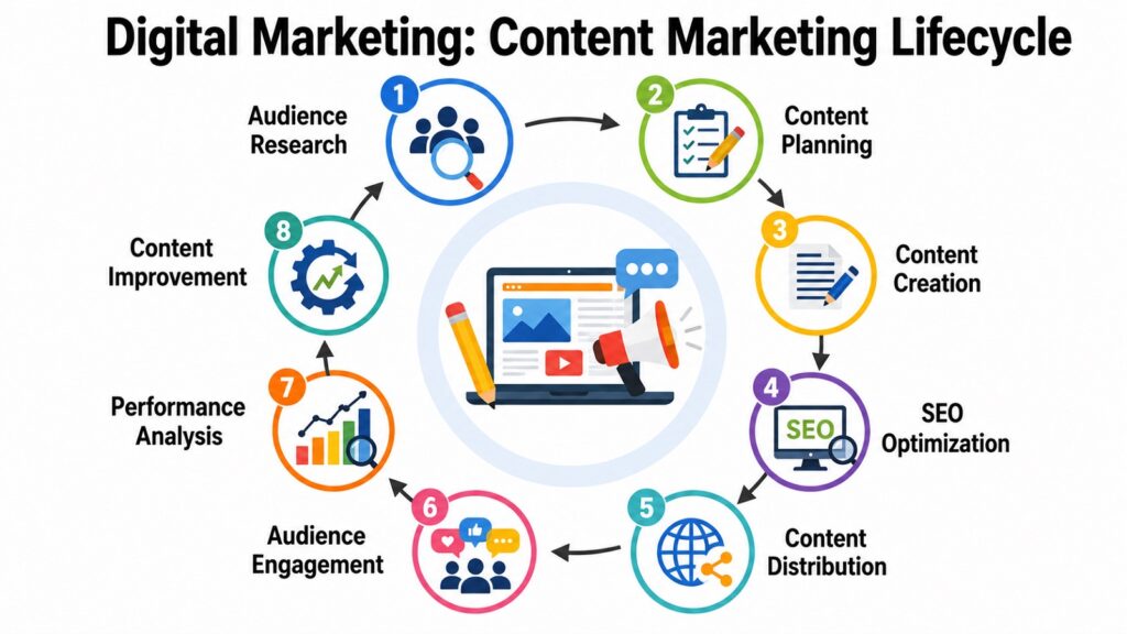 Digital Marketing -- Content Marketing Lifecycle