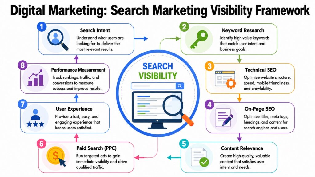 Digital Marketing -- Search Marketing Visibility Framework