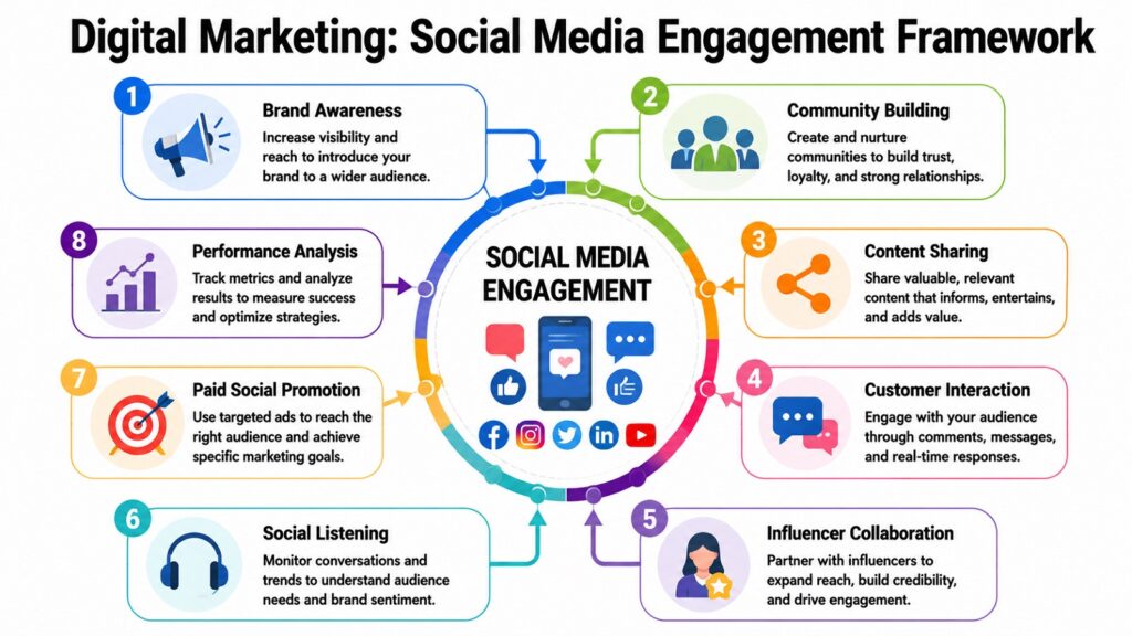 Digital Marketing -- Social Media Engagement Framework