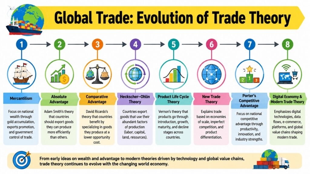 Global Trade -- Evolution of Trade Theory