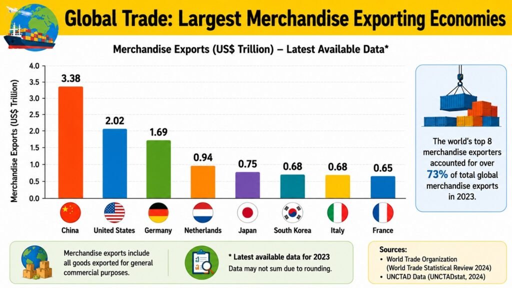 Global Trade -- Largest Merchandise Exporting Economies