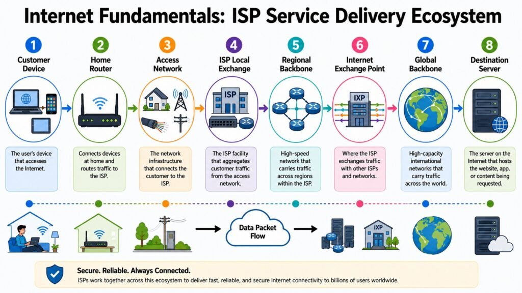 Internet Fundamentals -- ISP Service Delivery Ecosystem