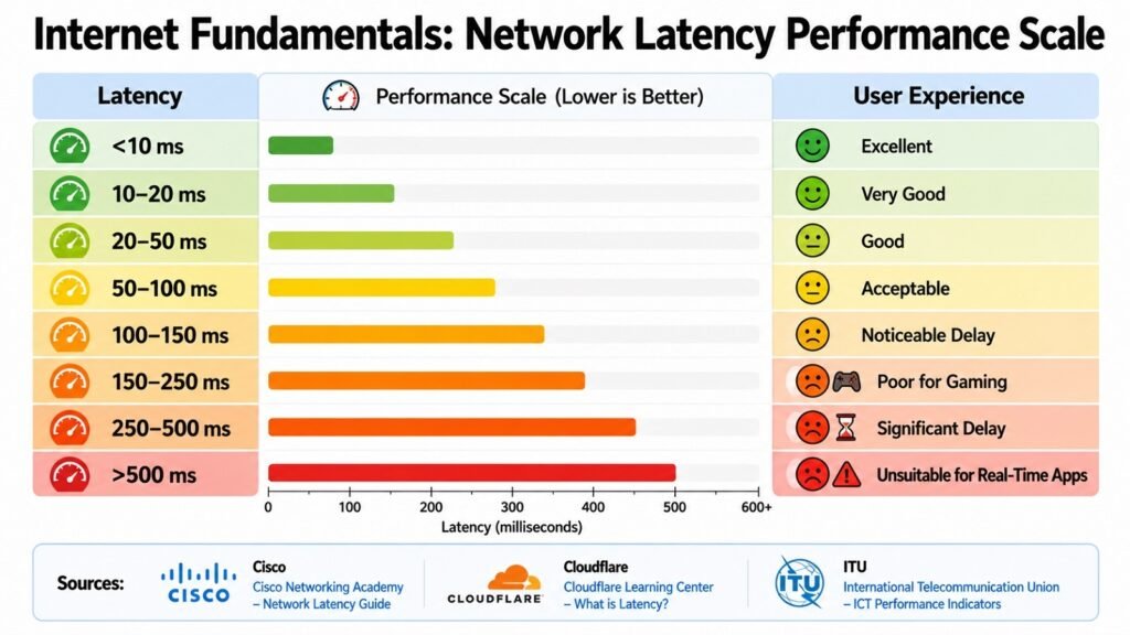 Internet Fundamentals -- Network Latency Performance Scale