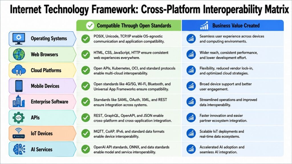 Internet Technology Framework -- Cross-Platform Interoperability Matrix