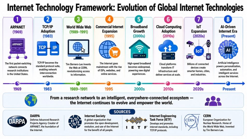 Internet Technology Framework -- Evolution of Global Internet