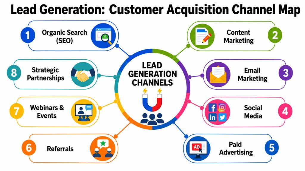 Lead Generation -- Customer Acquisition Channel Map