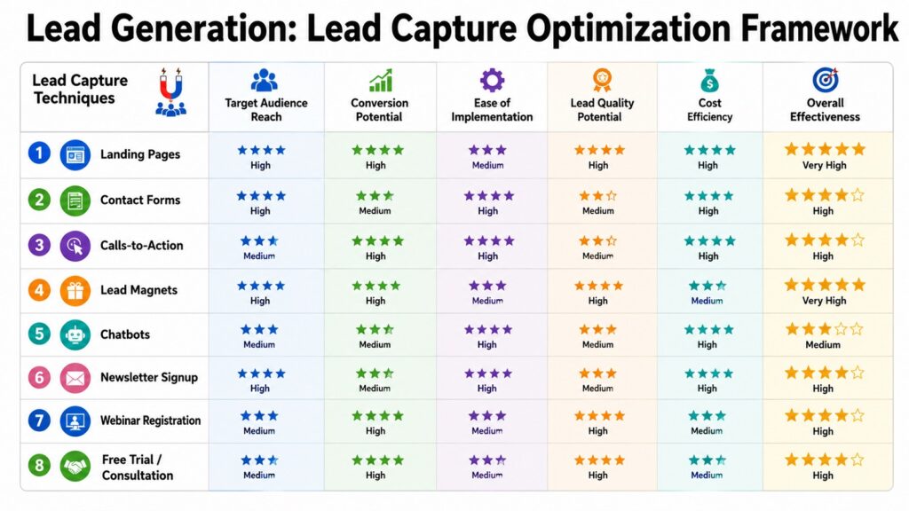 Lead Generation -- Lead Capture Optimization Framework