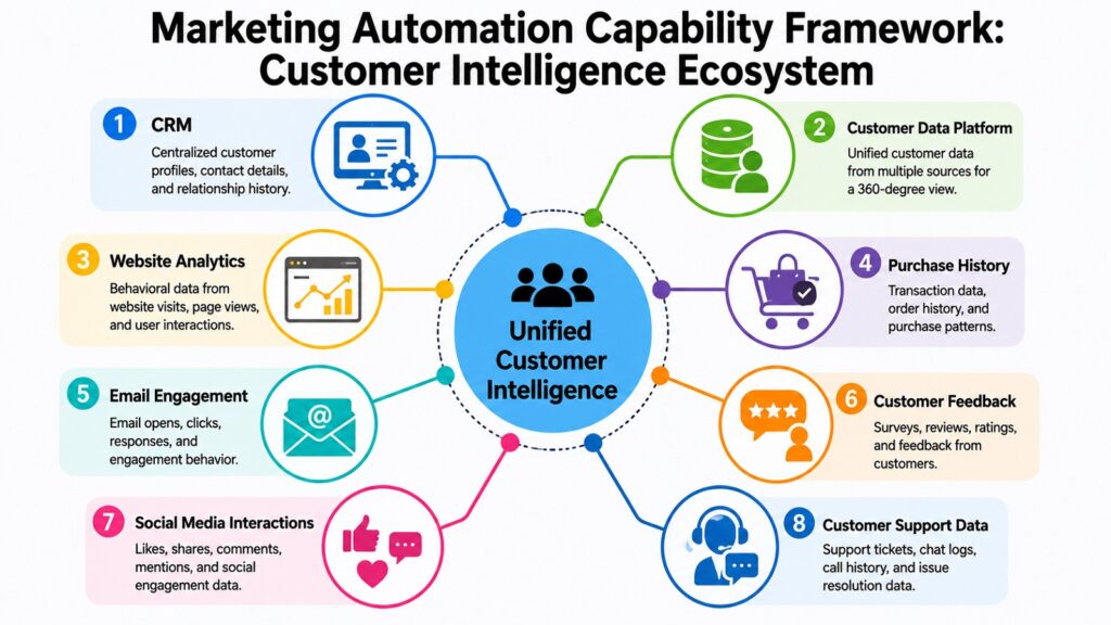 Marketing Automation Capability Framework -- Customer Intelligence Ecosystem