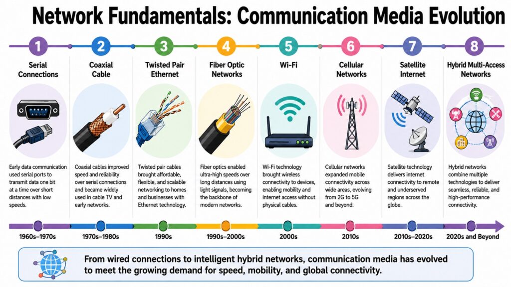 Network Fundamentals -- Communication Media Evolution