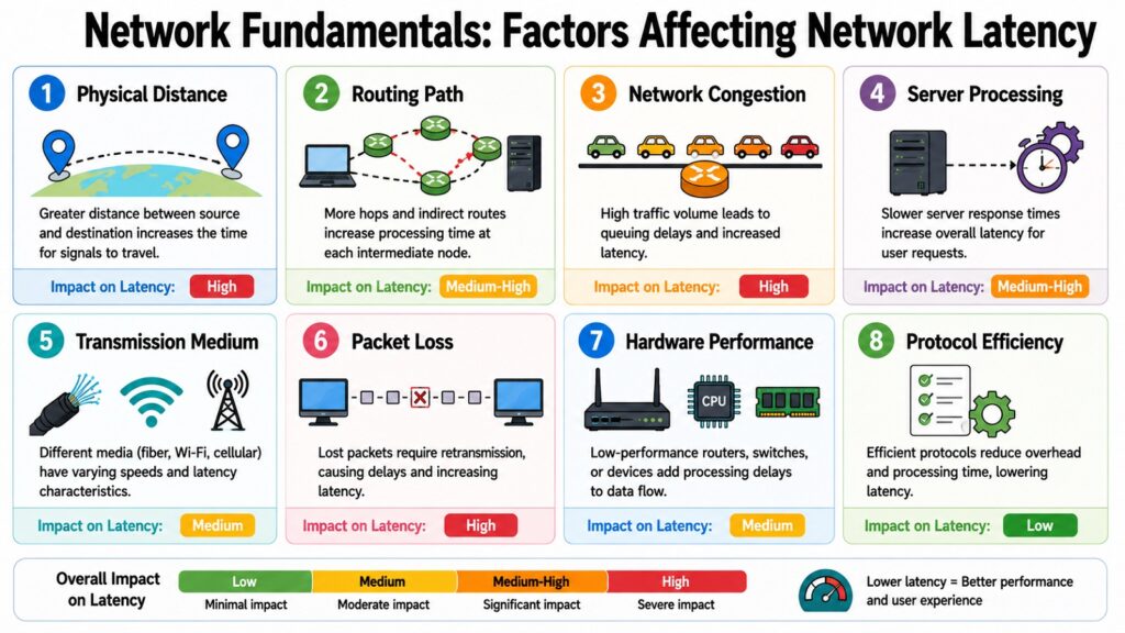 Network Fundamentals -- Factors Affecting Network Latency
