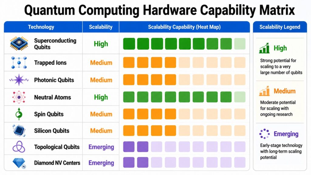 Quantum Computing Hardware Capability Matrix