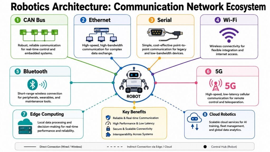 Robotics Architecture -- Communication Network Ecosystem