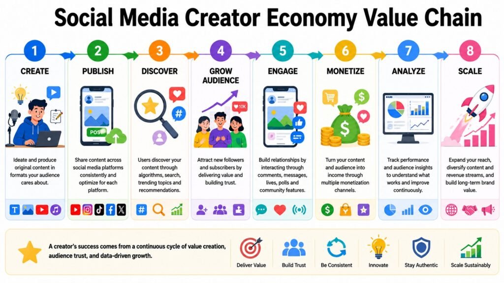 Social Media Creator Economy Value Chain