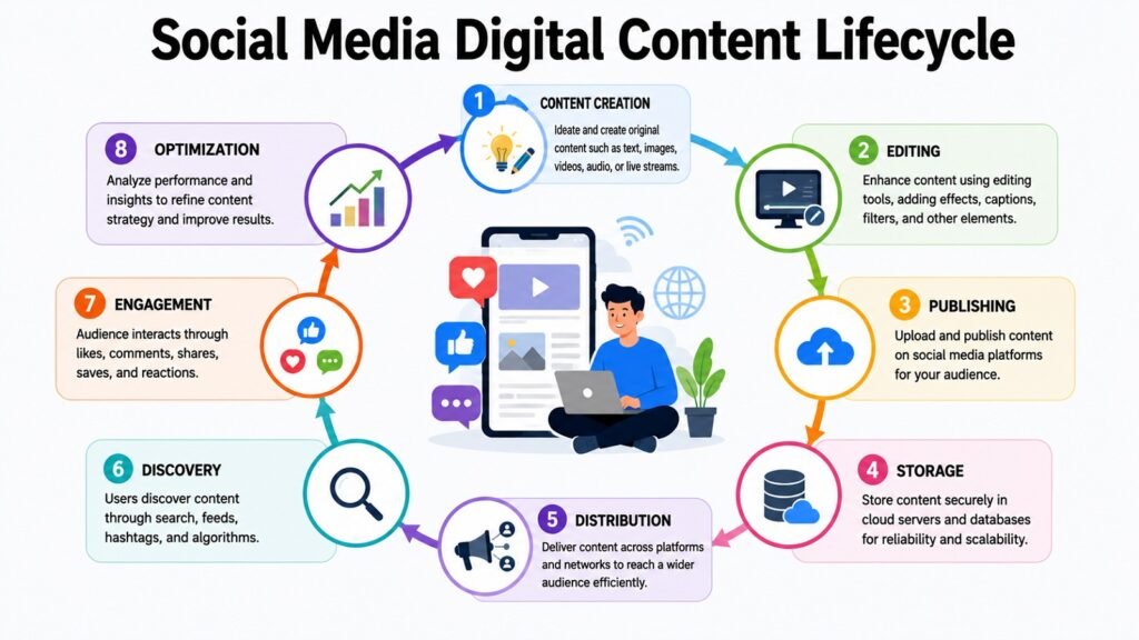 Social Media Digital Content Lifecycle