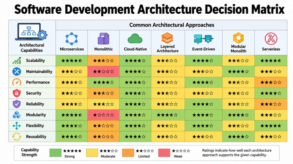 Software Development -- Architecture Decision Matrix