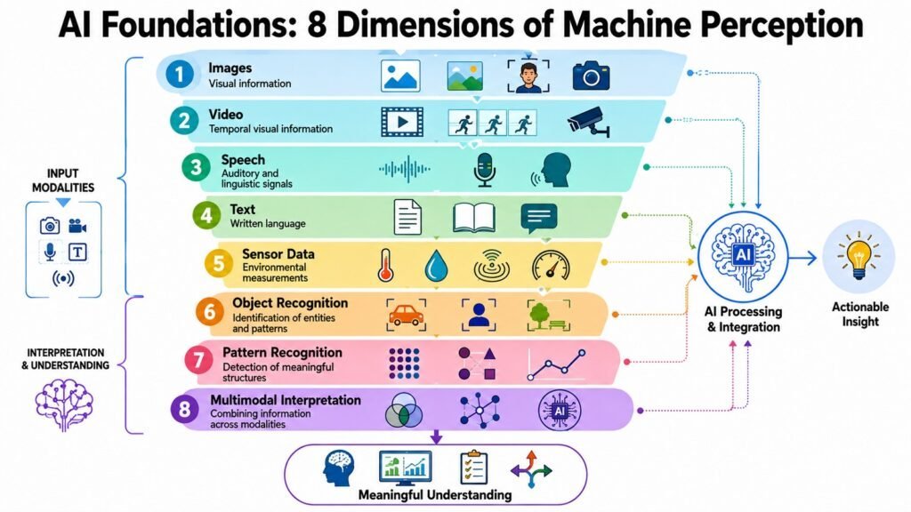 AI Foundations -- 8 Dimensions of Machine Perception