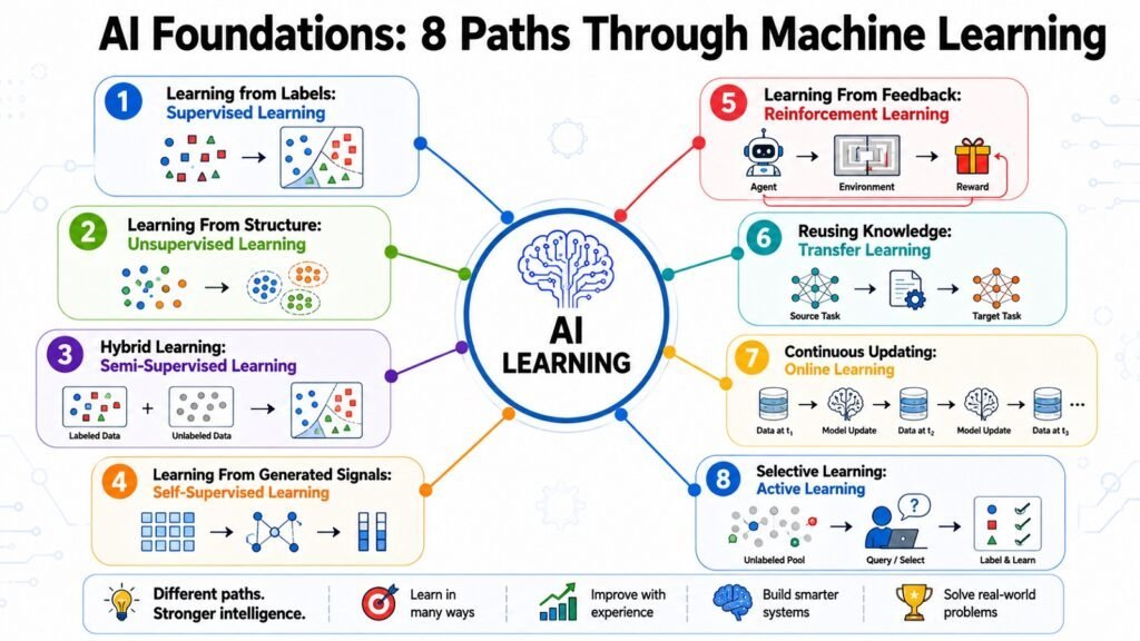 AI Foundations -- 8 Paths Through Machine Learning