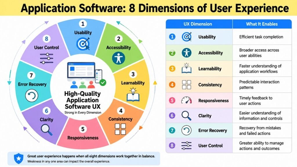 Application Software -- 8 Dimensions of User Experience