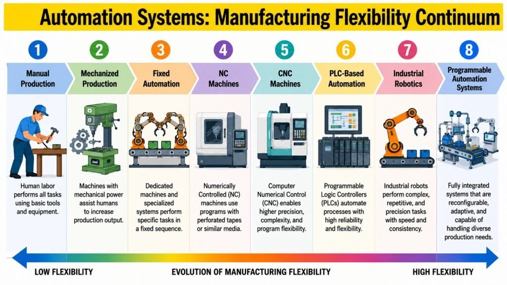 Automation Systems -- Manufacturing Flexibility Continuum