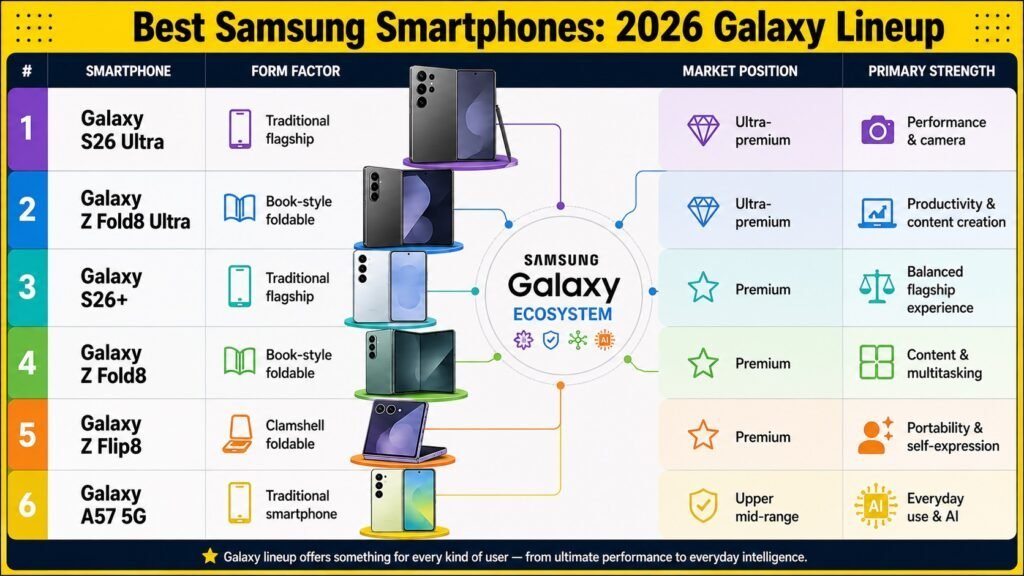 Best Samsung Smartphones -- 2026 Galaxy Lineup