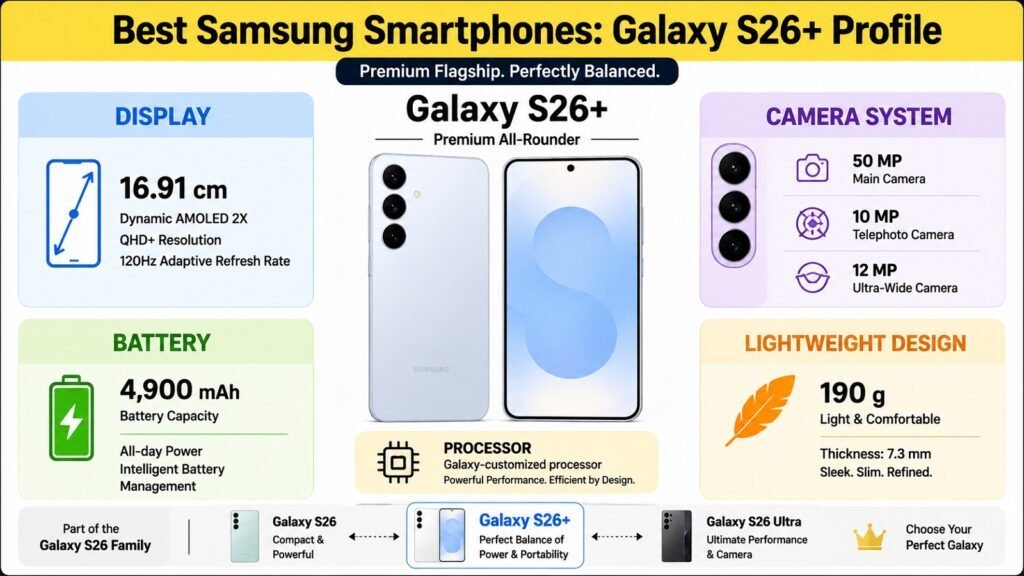 Best Samsung Smartphones -- Galaxy S26+ Profile