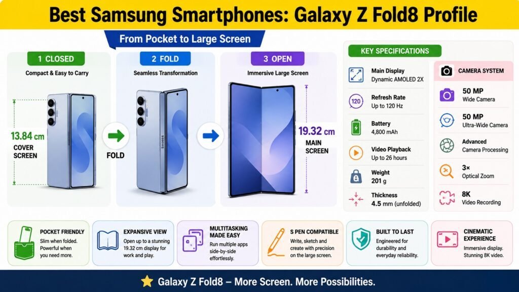 Best Samsung Smartphones -- Galaxy Z Fold8 Profile
