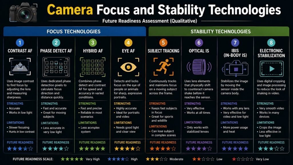 Camera Focus and Stability Technologies