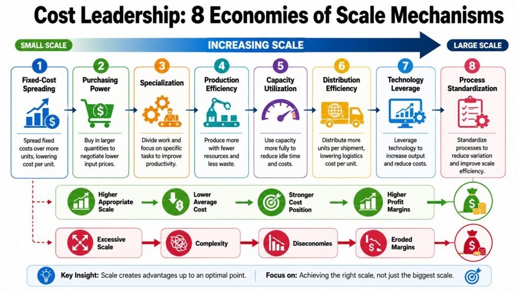 Cost Leadership -- 8 Economies of Scale Mechanisms