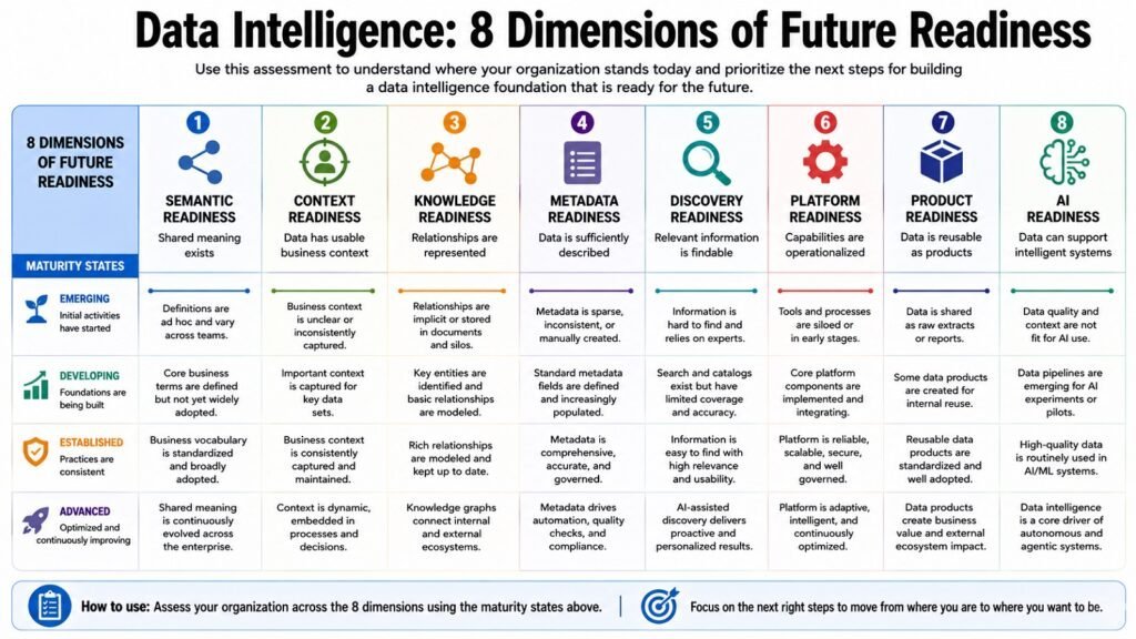 Data Intelligence -- 8 Dimensions of Future Readiness