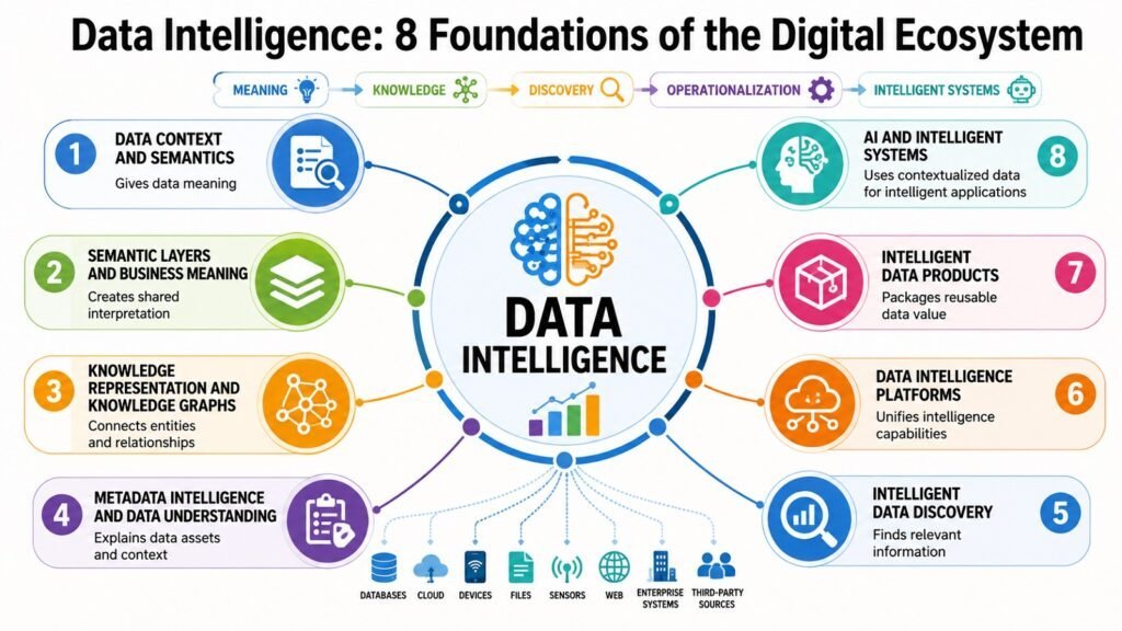 Data Intelligence -- 8 Foundations of the Digital Ecosystem